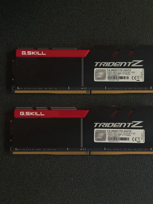 32GB (2x16) Gskill TridentZ 3600 CL17