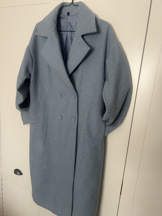 Pardesiu oversize , albastru ciel