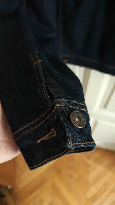 Jacheta Zara Man - geaca blugi barbati denim albastra - Marimea M / 40