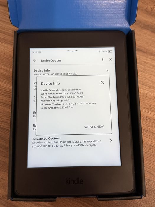 Kindle Paperwhite ca nou
