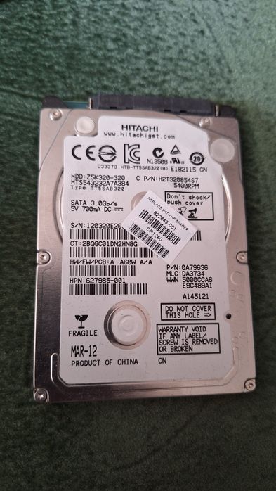 Жесткий диск 320gb 2,5" sata