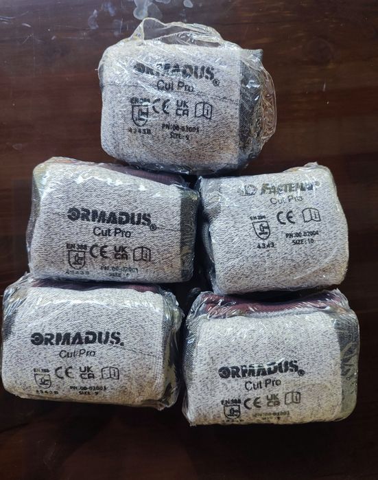 Mănuși de protecție anti-tăiere Ormadus Cut Pro — set 10 perechi, noi