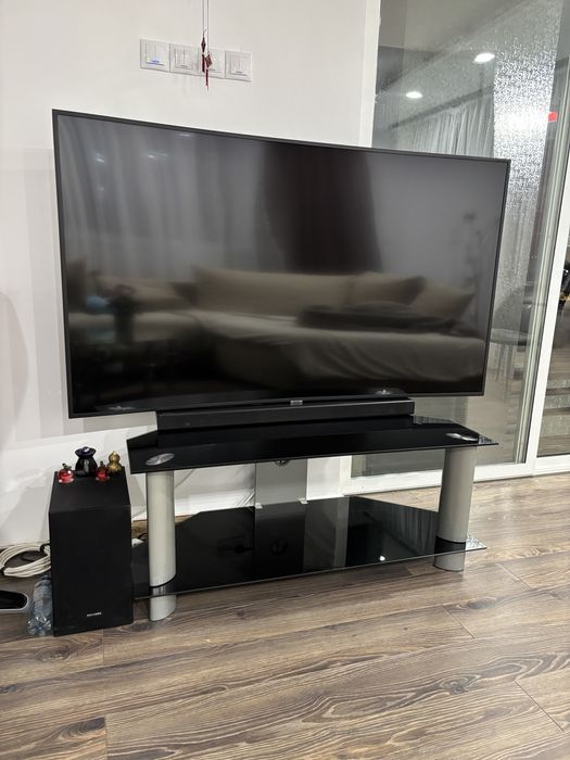 Masa TV sticla si masuta cafea sticla living