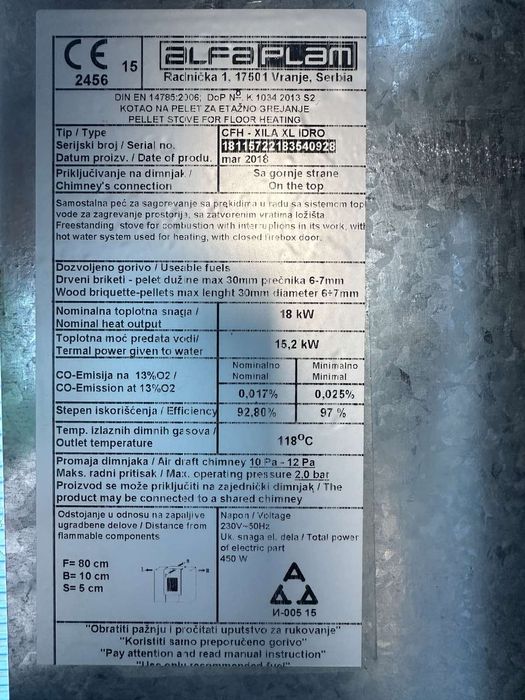 Пелетна камина с водна риза XILA IDRO 18 - CALUX PREMIUM