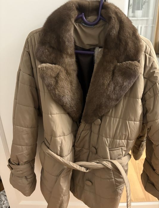 Курка с норковым воротником