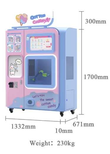 Vând afacere la cheie automate vată de zahăr și înghețată