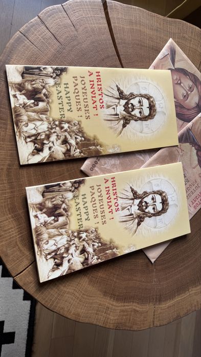 Monetaria statului set 2 monede Pastele 2000 (argint si tombac)