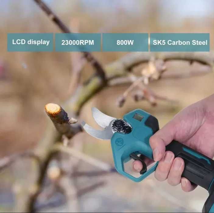 Акумулаторна лозарска ножица 48V/8Ah с две литиевойонни батерии