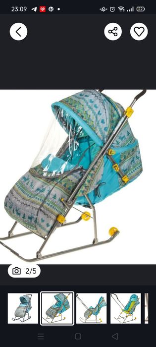 Зимняя санка-коляска Nika