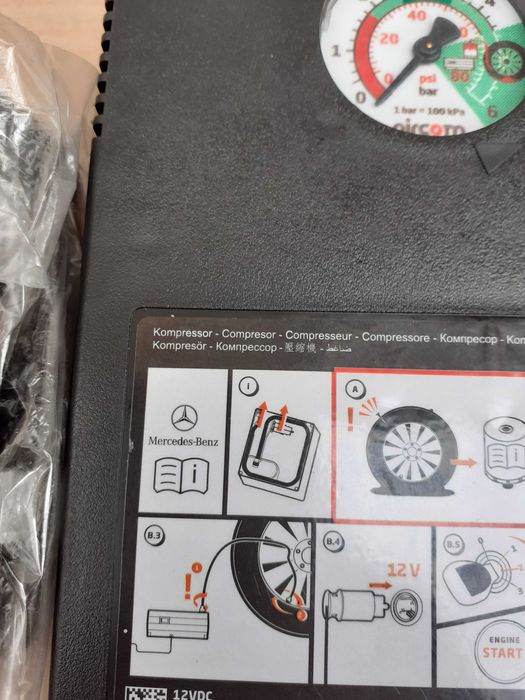 Compresor auto umflat roti + spuma,kit pana pt.gama MERCEDES    180 W