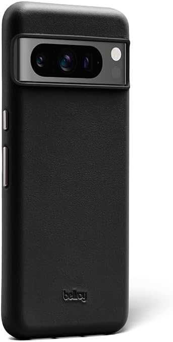 Противоударен Калъф за GOOGLE Pixel 8 Pro, Bellroy Leather Case, Черен