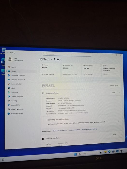 Sistem desktop all in one Dell
