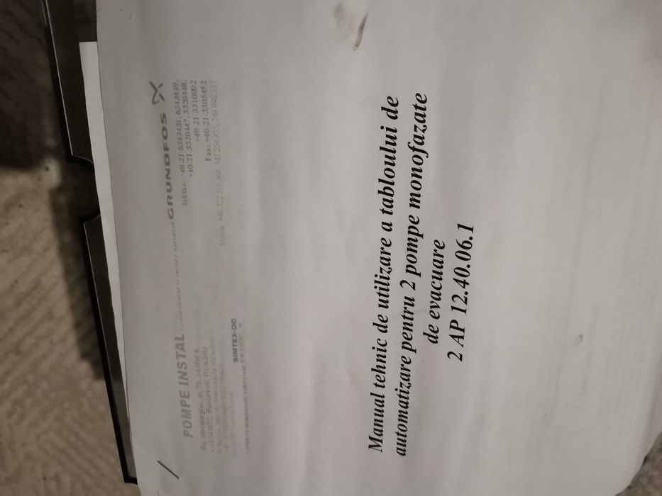 Tablou automatizare pompe monofazat