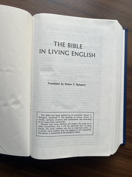 The Bible in Living English 1972 Byington