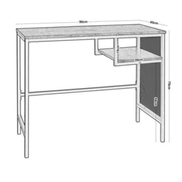 Компактно бюро дърво и метал