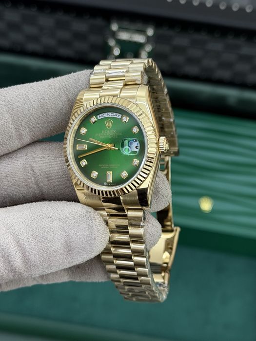Rolex Day-Date 36 Green Dial Gold 18k