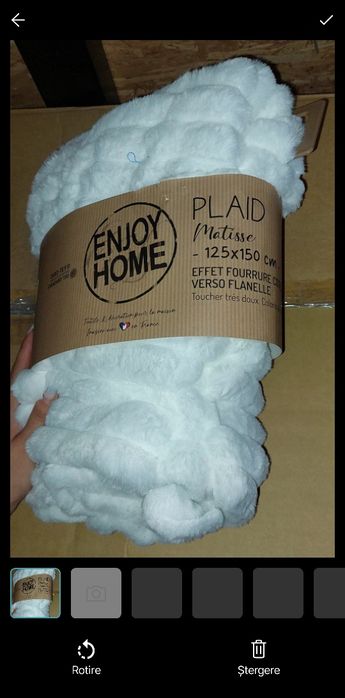 Plaid, pătură pufoasă