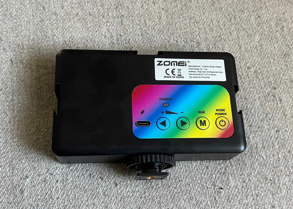 Panou LED RGB Zomei portabil foto video reglabil lumina si culori