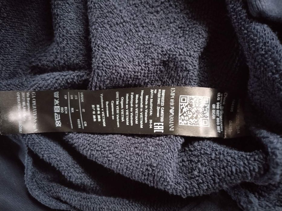 EMPORIO ARMANI Sweatshirt dress - страхотна дамска рокля р-р XS