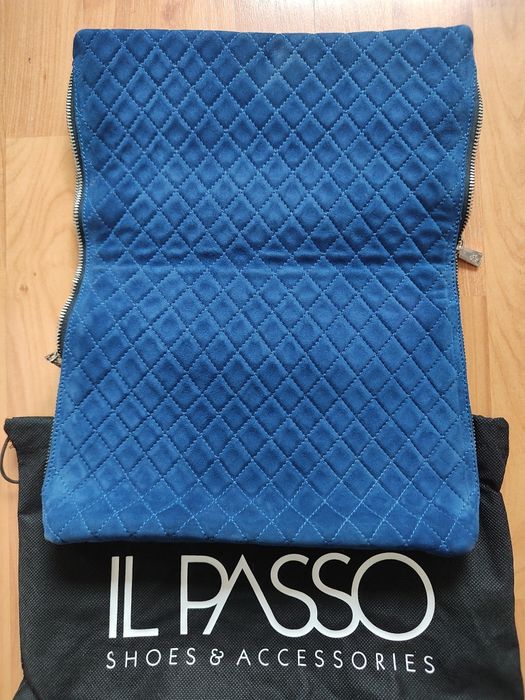 Plic albastru din piele Il Passo