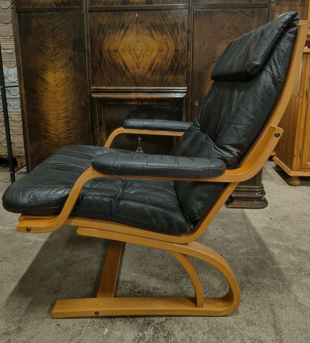 Кресло от естествена кожа внос от Дания