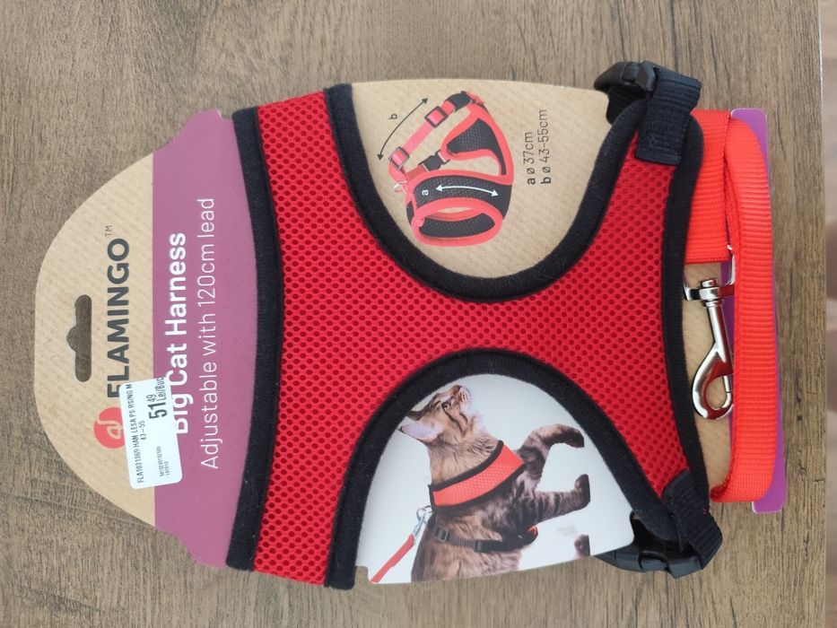 Ham cu lesa pentru pisici Flamingo M 43-55cm