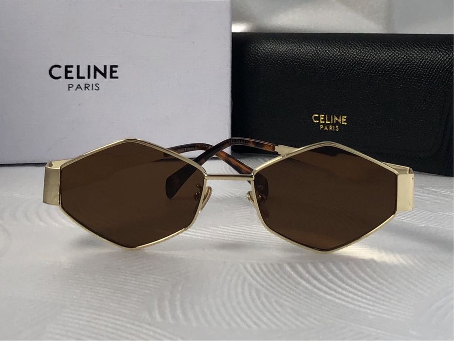 Дамски слънчеви очила ромб кафяви