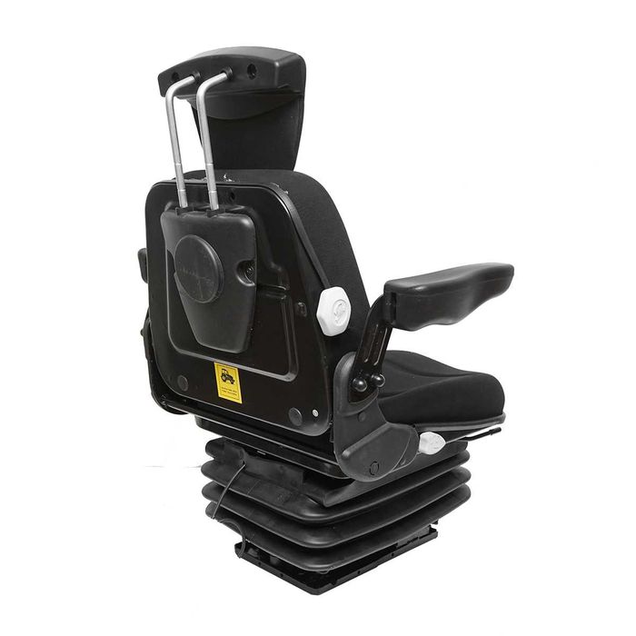 Scaun pentru tractor negru reglabil cu cotiera  tetiera si suspensie