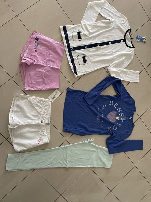 Рокли Бенетон,Зара,суитчер,яке,Sisley;блуза,клин Okaidi,146/152