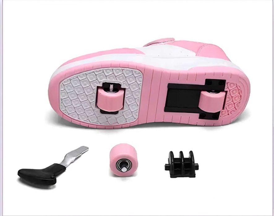 Роликовые кроссовки с подсветкой, размер 33