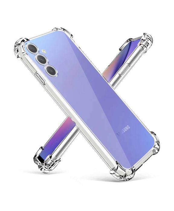 Samsung A16/A15/A25/A35/A55/S24 FE Husa Silicon Clar Colturi Anti Soc