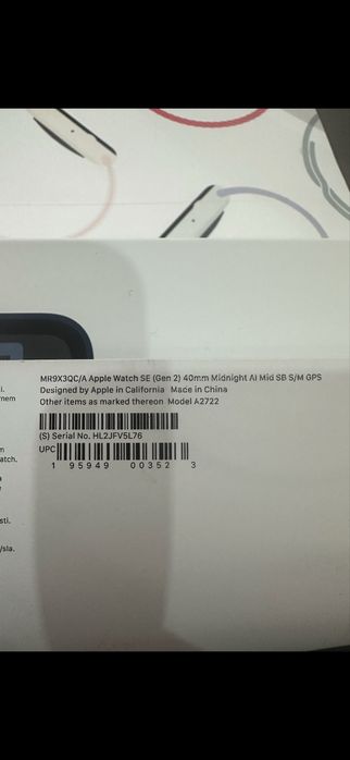 Apple Watch SE 40mm S/M