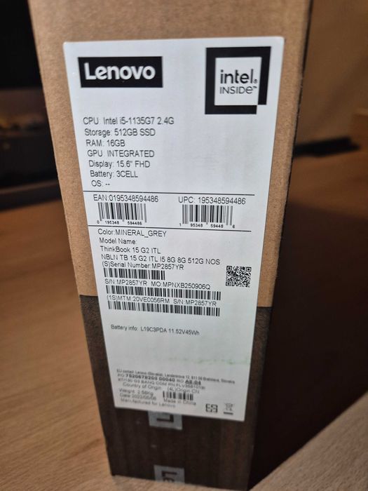 Laptop Lenovo ThinkBook 15!!! NOU SIGILAT!!!