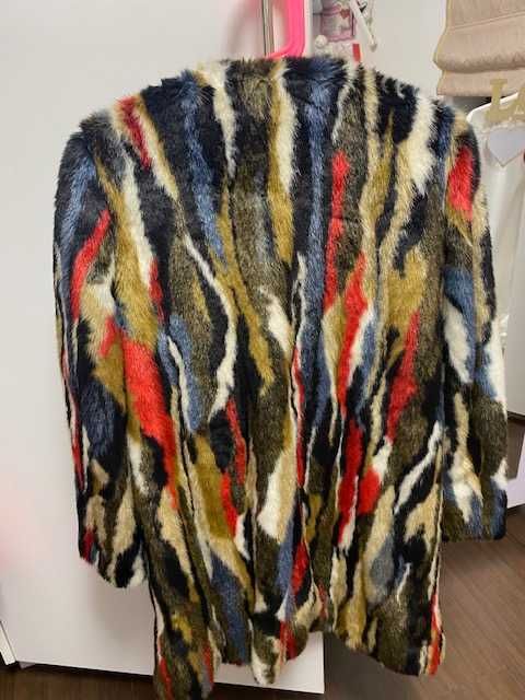 Haina blana sintetica multicolora Zara