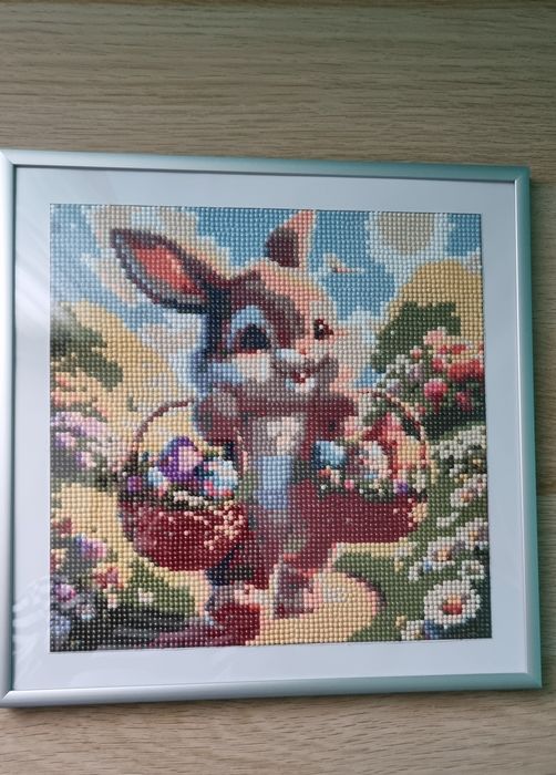 Tablou cu diamante de Paște (30×30)