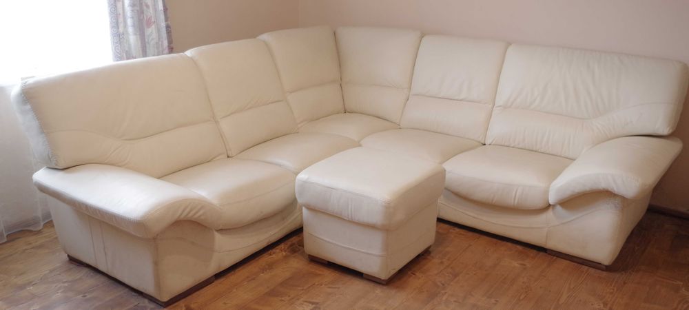 Canapea (colțar) 5 locuri din piele naturală, Cristian/Brașov.