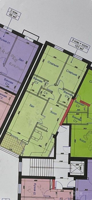 Новостройка 96 м2 Коробка  Сагбон  ЖК БАУРУМ Алмазарский район