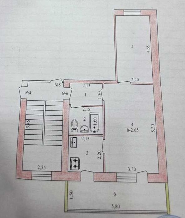 Продается 2-х комнатная квартира с ремонтом на Чехова 2/2/4