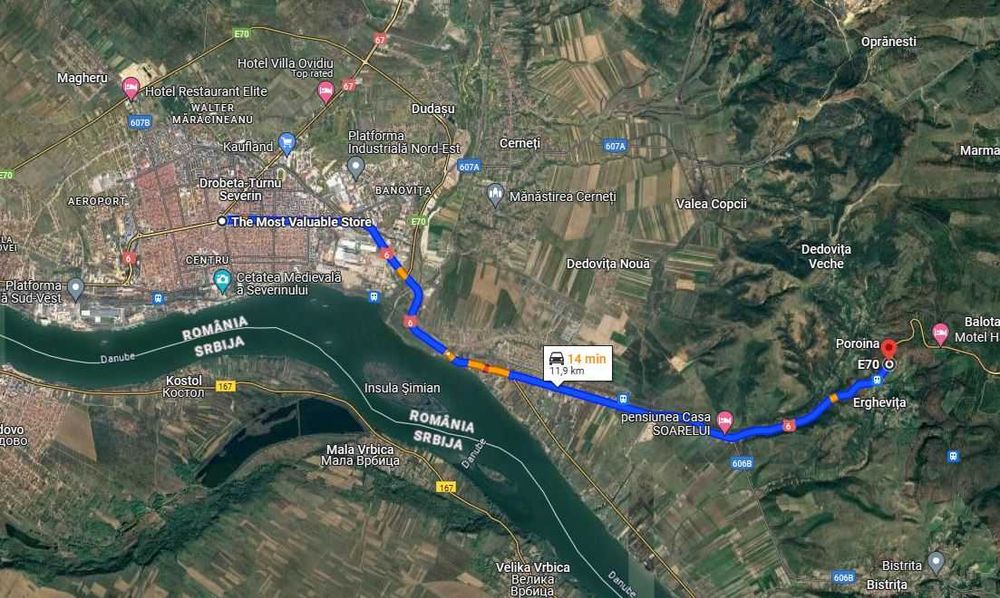 Vand teren extravilan la 12Km de Drobeta Turnu Severin