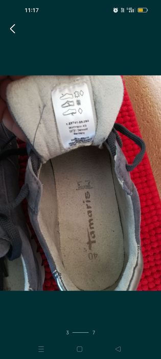 Adidași Tamaris nr 40 piele naturala damă