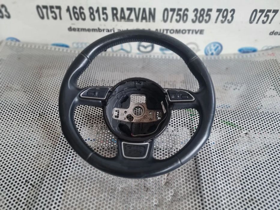 Volan Din Piele Cu Comenzi Airbag Rotund Audi A4 B8 Q3 Q5 A5 2.0 Tdi Euro 5 Cod Motor CJC Cutie Aut