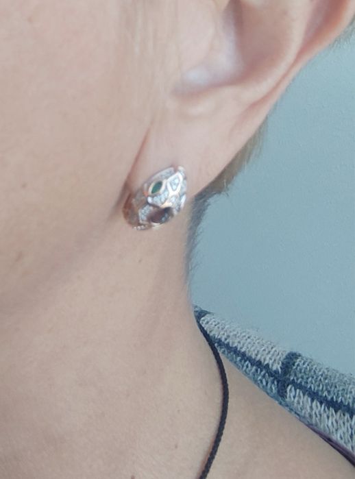 Золотые серьги с миксом камней