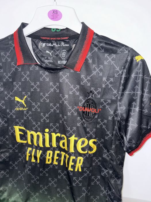 Tricou S AC Milan Verde Negru Nou