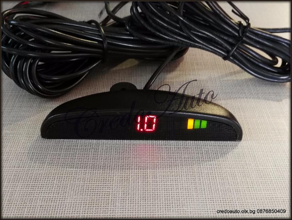 Промо!Парктроник с 4 сензора+дисплей черен или сив Гаранция 6м