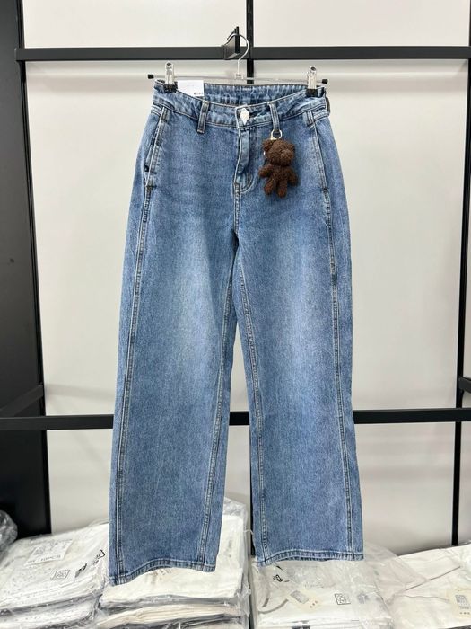 Дамски дънки Straight Fit с висока талия