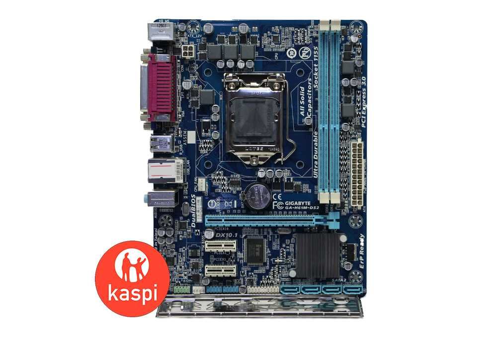 Мат.Плата LGA 1155 GIGABYTE GA-H61M-DS2 2x DDR3