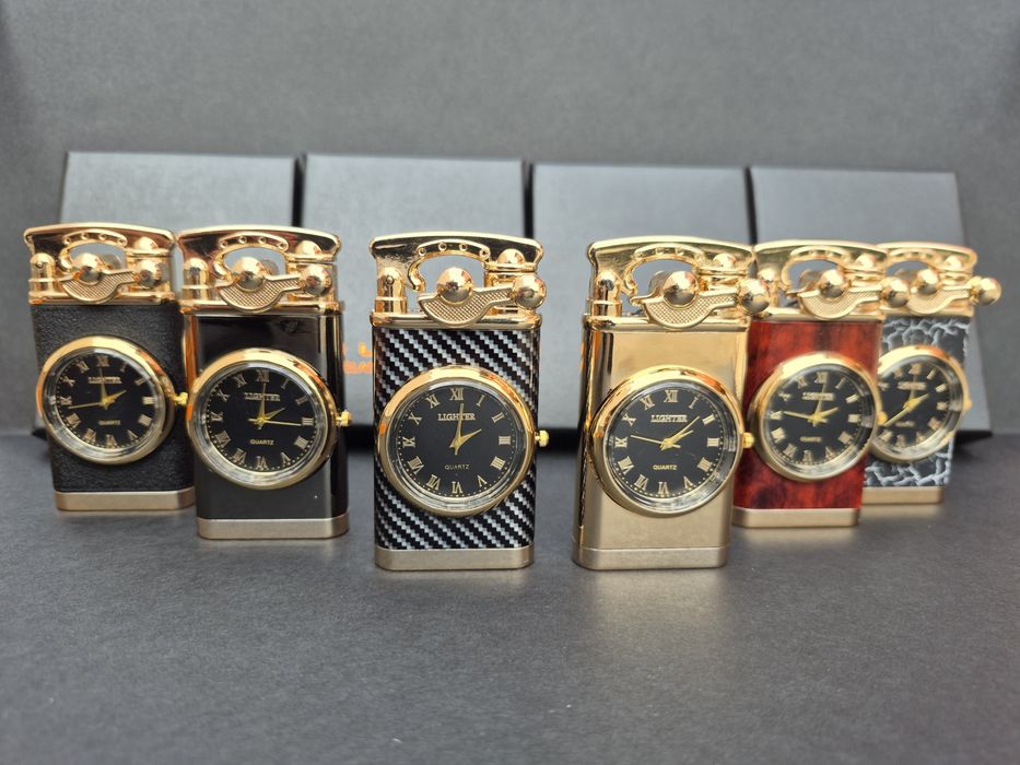Запалка с часовник в подаръчна кутия,6 цвята