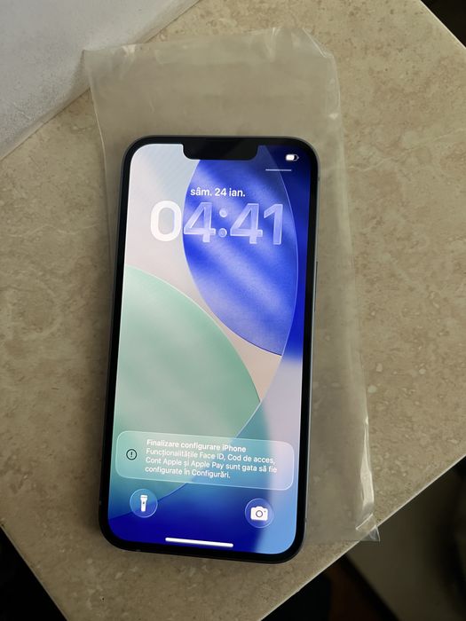 Iphone 14 128gb blue nou nout baterie 100% neverloked ,cu cablu date