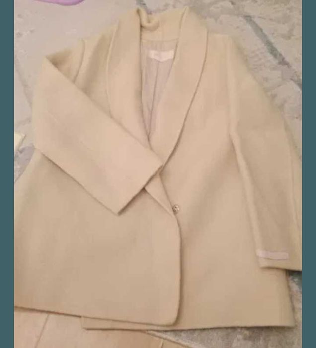 Пальто на осeнь-весну короткая, Корея оригинал, альпака