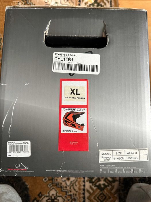 Fox Rampage Comp XL Размер